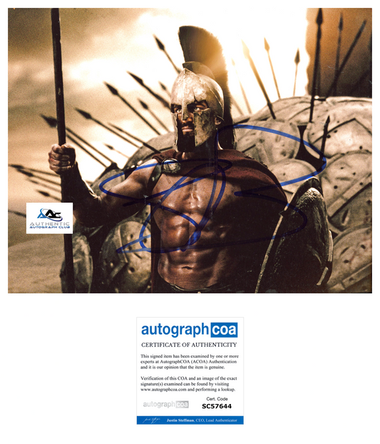 GERARD BUTLER AUTOGRAPH SIGNED 8X10 PHOTO 300 LEONIDAS ACOA