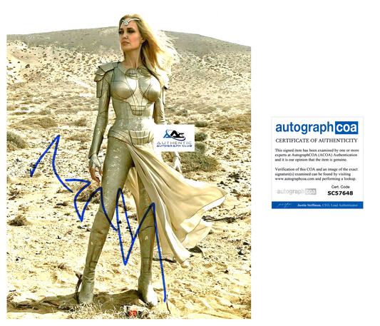 ANGELINA JOLIE AUTOGRAPH SIGNED 8x10 PHOTO MARVEL THE ETERNALS THENA ACOA