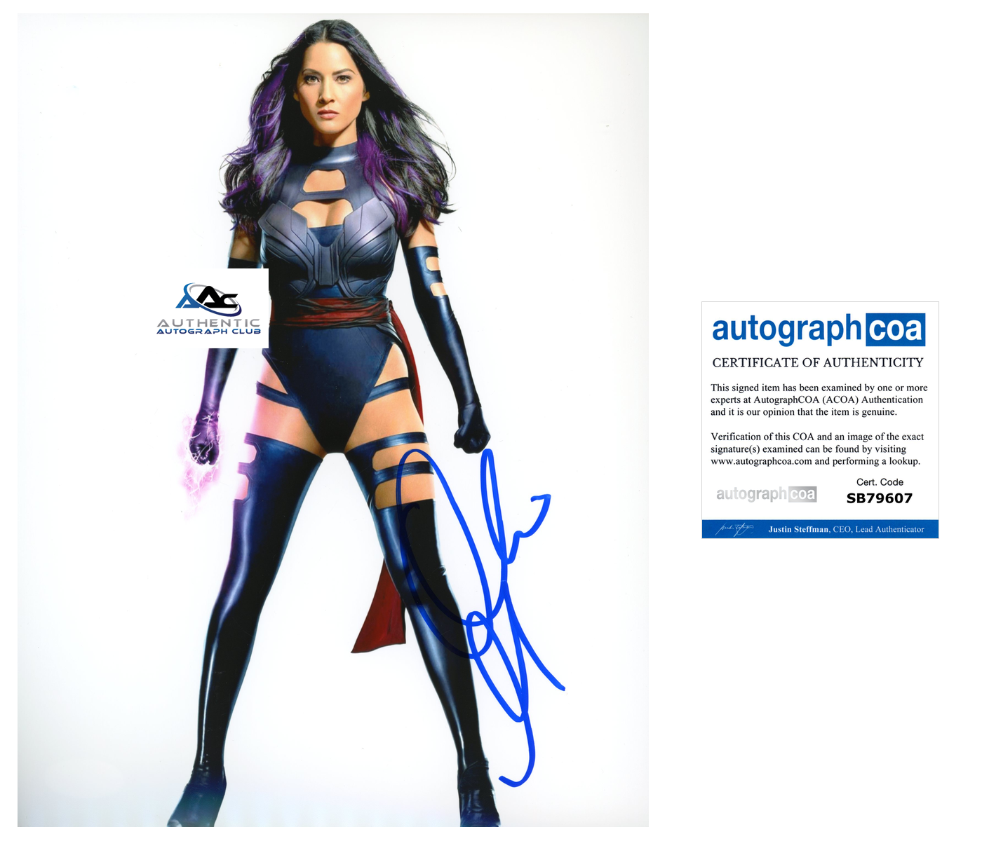 OLIVIA MUNN AUTOGRAPH SIGNED 8X10 PHOTO ACOA