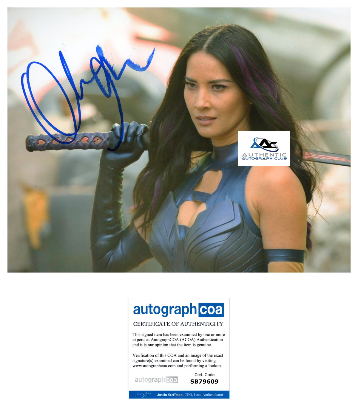 OLIVIA MUNN AUTOGRAPH SIGNED 8X10 PHOTO ACOA