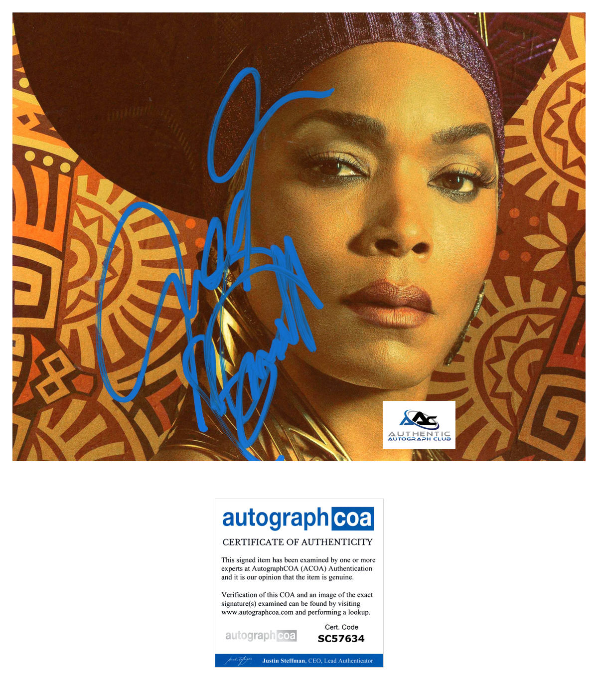 ANGELA BASSETT AUTOGRAPH SIGNED 8X10 PHOTO BLACK PANTHER ACOA