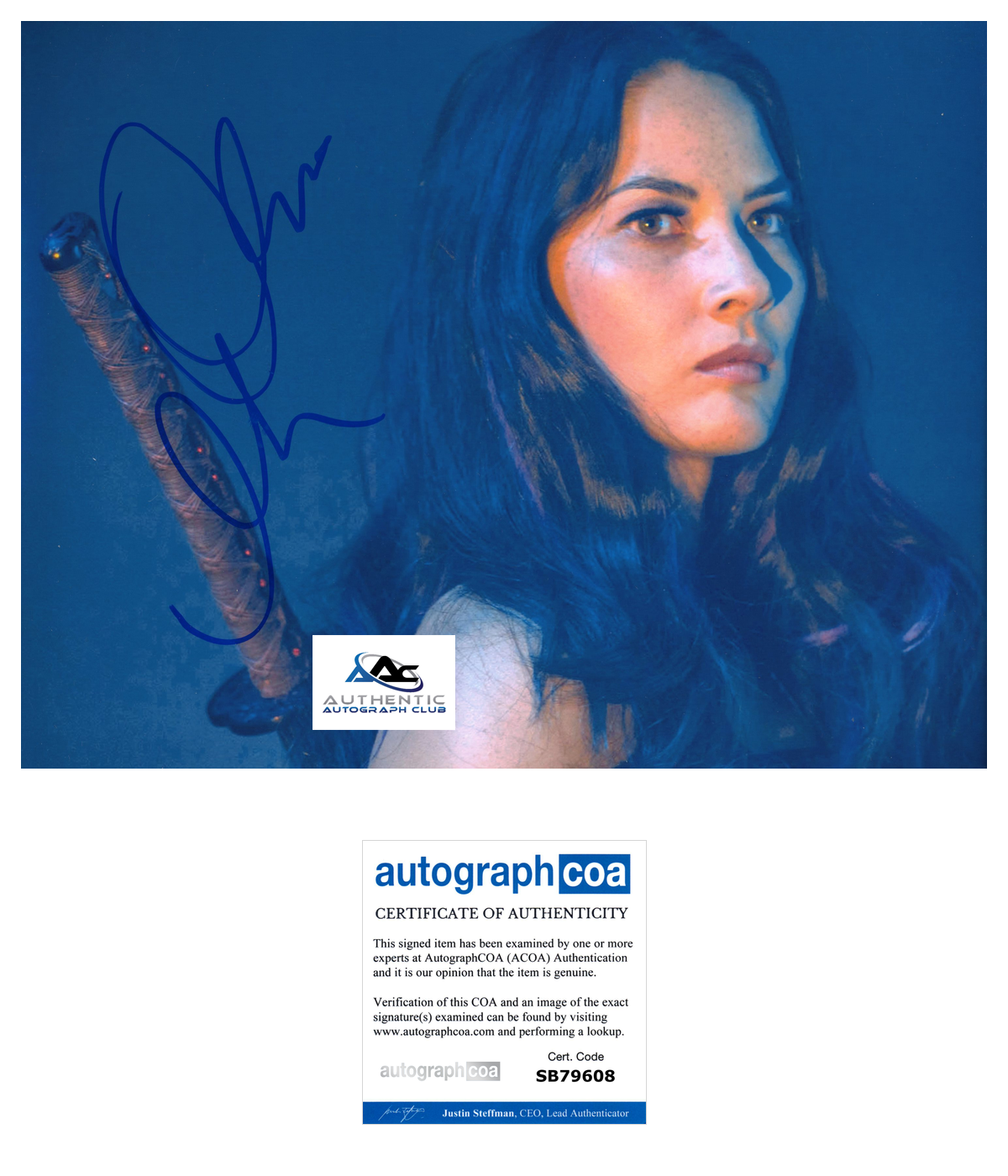 OLIVIA MUNN AUTOGRAPH SIGNED 8X10 PHOTO ACOA