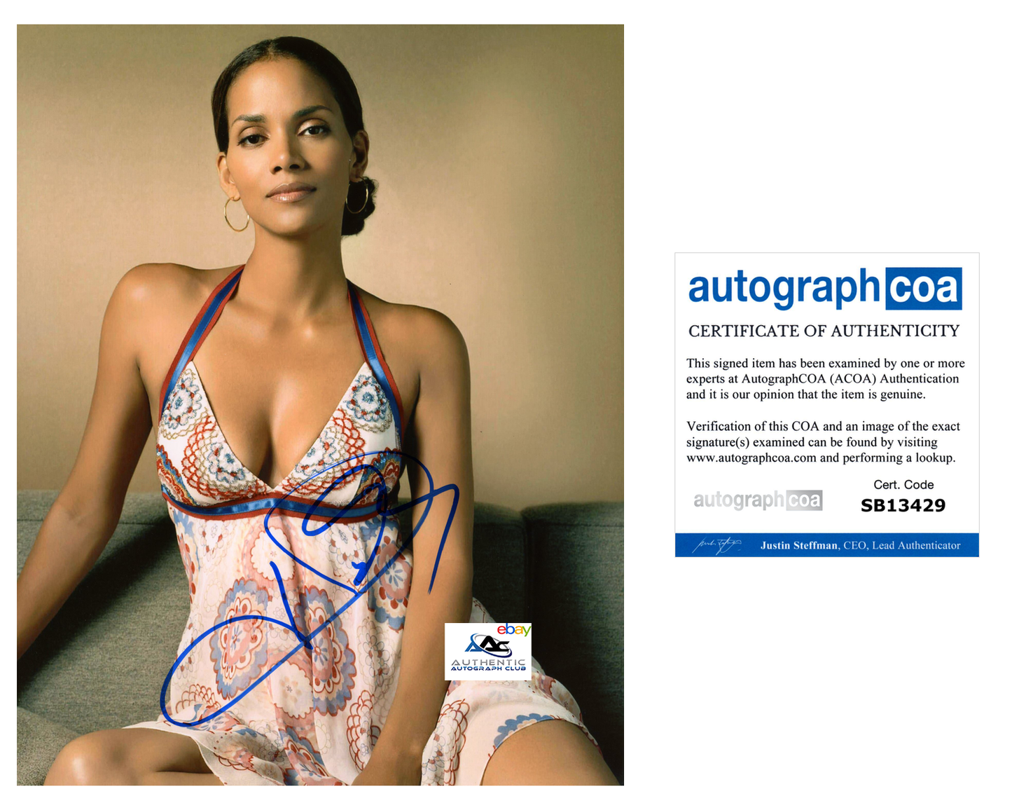 HALLE BERRY AUTOGRAPH SIGNED 8X10 PHOTO ACOA COA