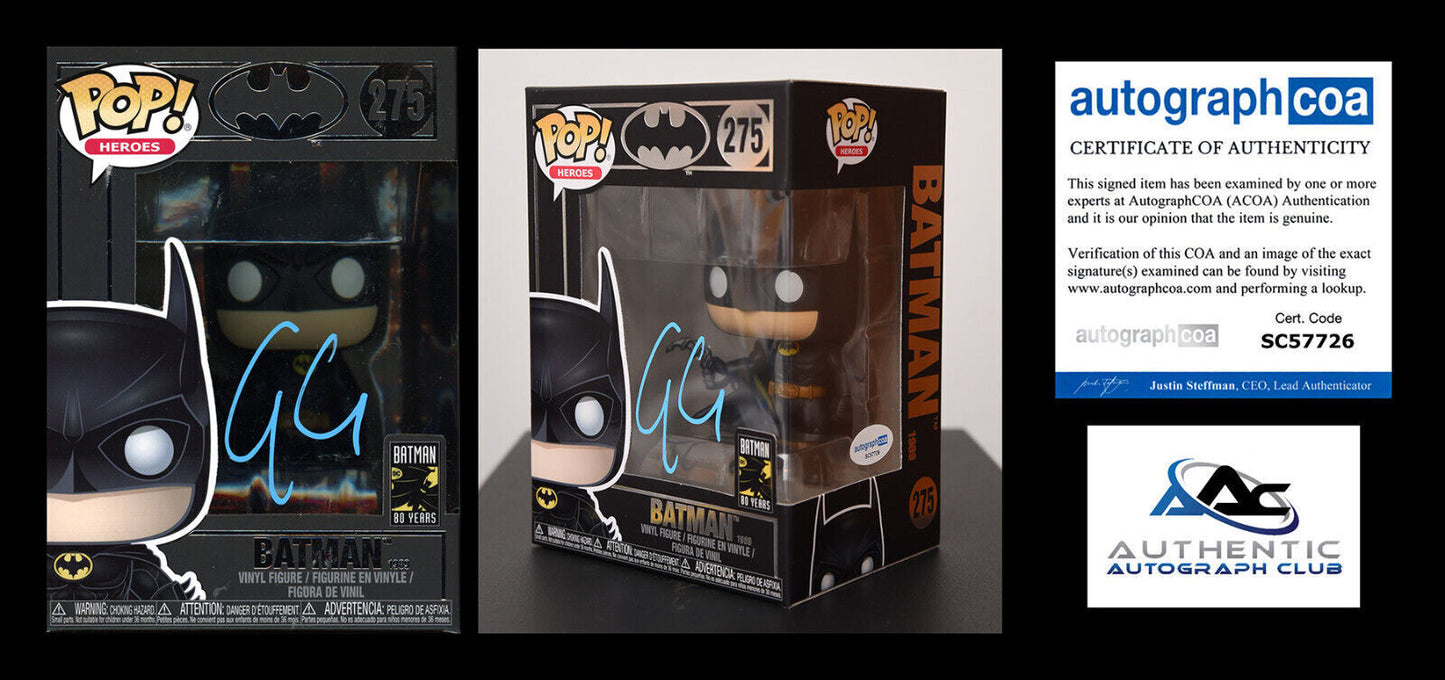 GEORGE CLOONEY AUTOGRAPH SIGNED BATMAN FUNKO POP 275 BATMAN 1989 ACOA