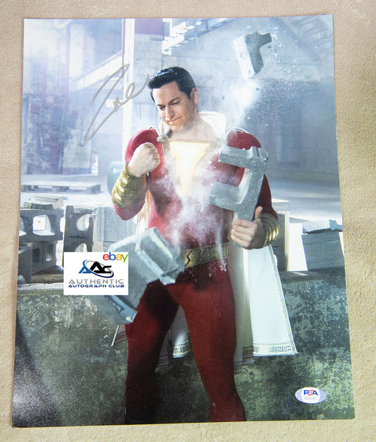 ZACHARY LEVI AUTOGRAPH SIGNED 11x14 PHOTO SHAZAM PSA/DNA