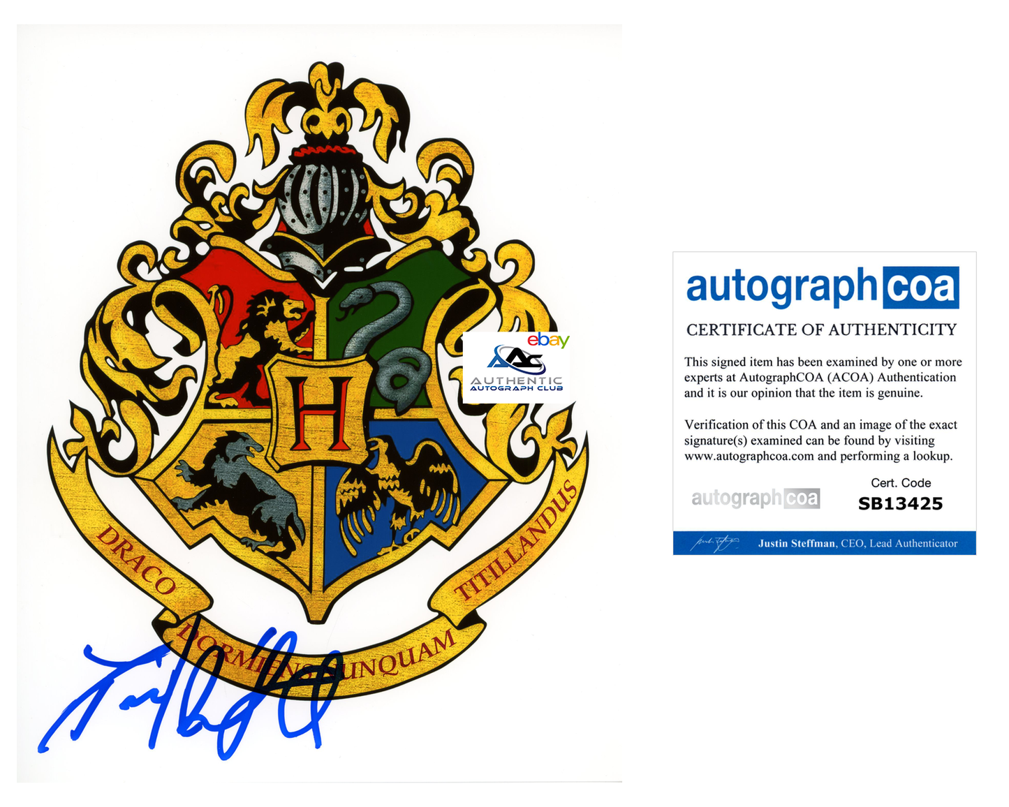 DANIEL RADCLIFFE AUTOGRAPH SIGNED 8x10 PHOTO HARRY POTTER ACOA COA