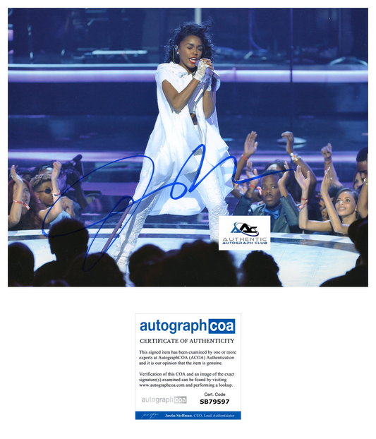 JANELLE MONAE AUTOGRAPH SIGNED 8X10 PHOTO SINGER ACOA