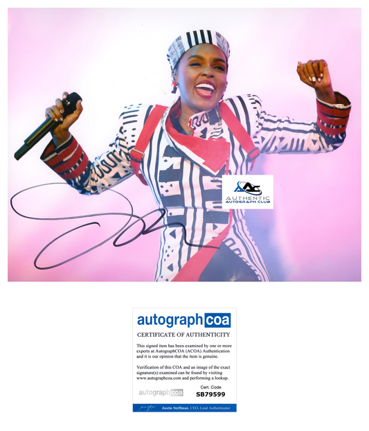 JANELLE MONAE AUTOGRAPH SIGNED 8X10 PHOTO SINGER ACOA