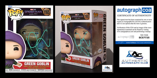 WILLEM DAFOE AUTOGRAPH SIGNED GREEN GOBLIN FUNKO POP 1165 SPIDERMAN MARVEL ACOA