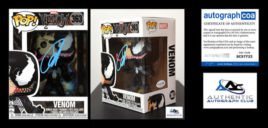 TOM HARDY AUTOGRAPH SIGNED VENOM FUNKO POP 363 MARVEL ACOA