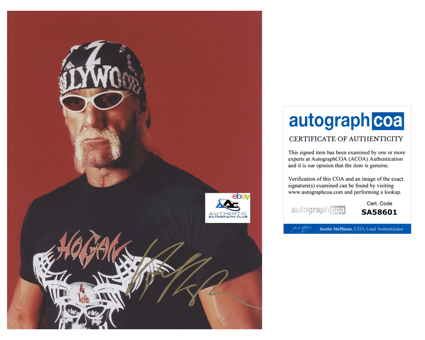 TERRY BOLLEA HULK HOGAN AUTOGRAPH SIGNED 8x10 PHOTO ACOA