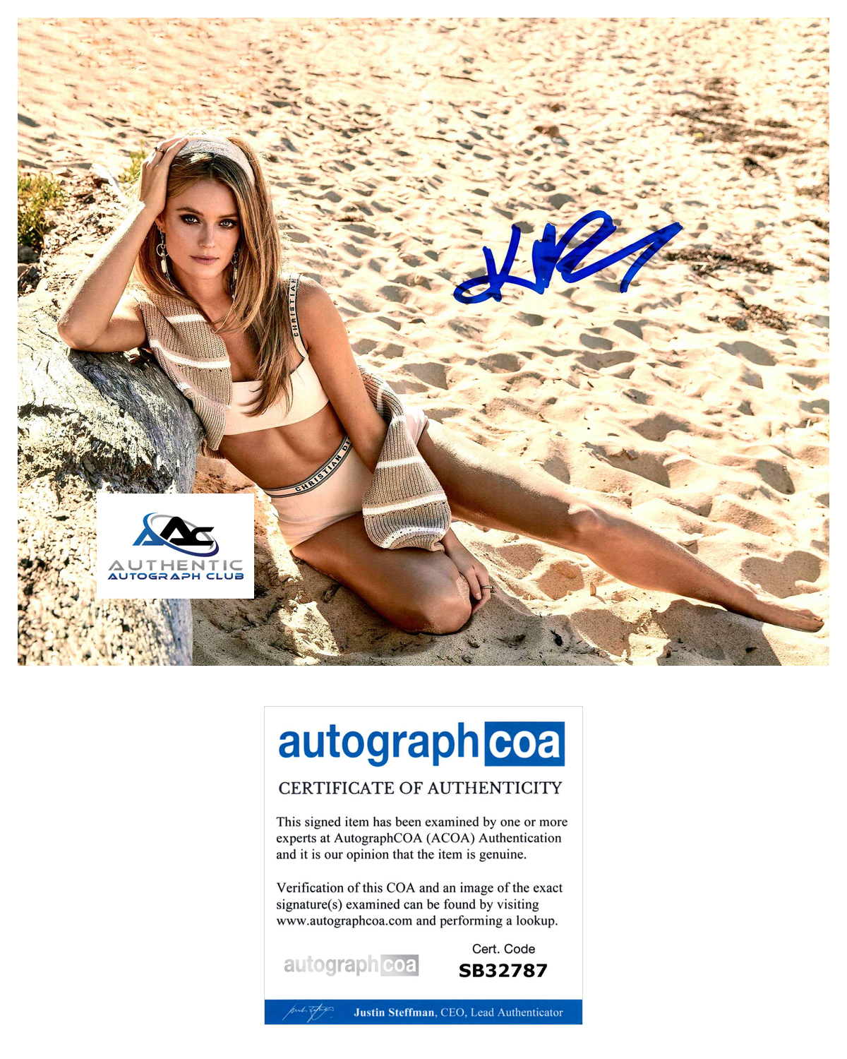 KATE BOCH AUTOGRAPH SIGNED 8X10 PHOTO SPORTS ILLUSTRATED  MODEL ACOA