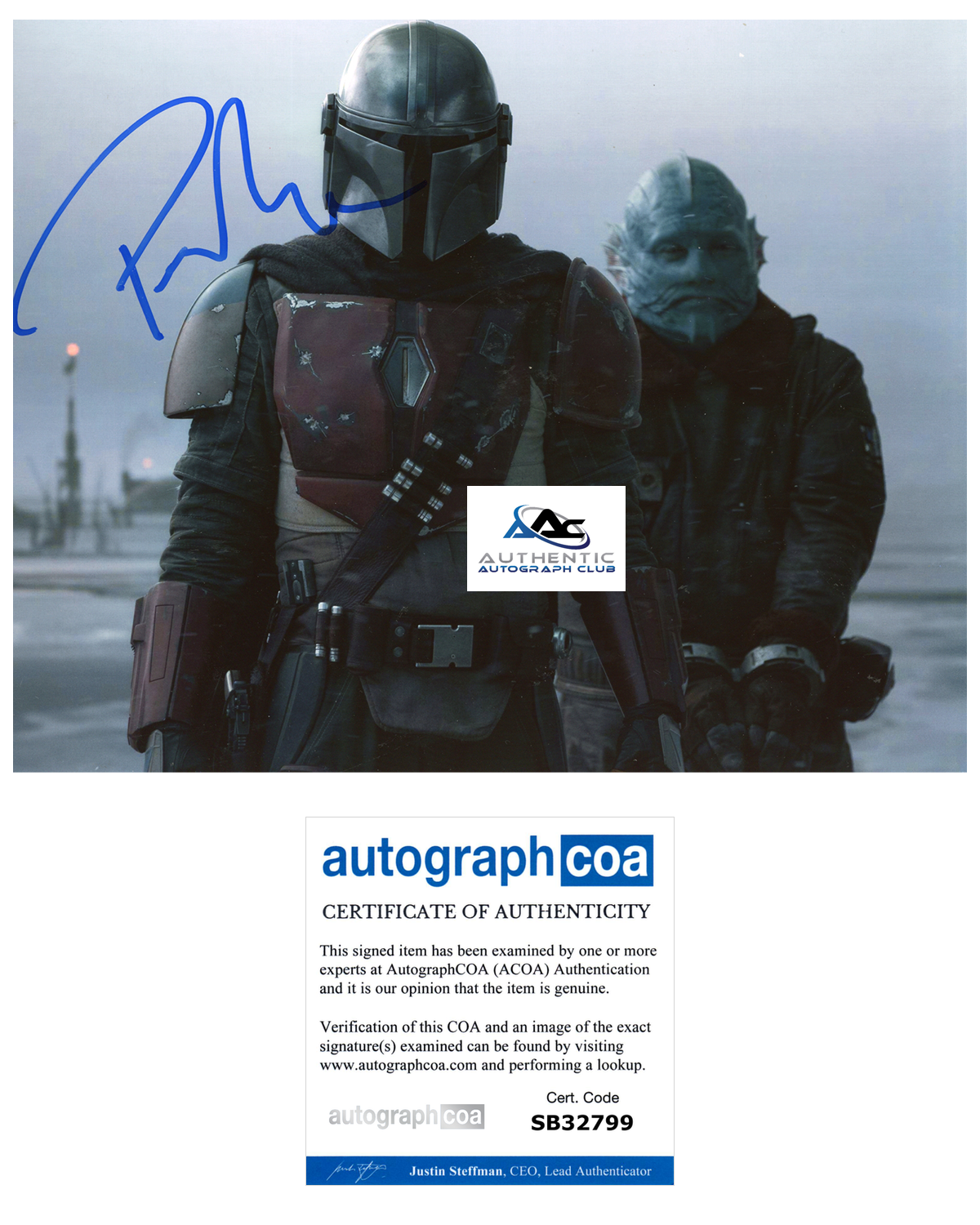 PEDRO PASCAL AUTOGRAPH SIGNED 8X10 PHOTO STAR WARS THE MANDALORIAN ACOA