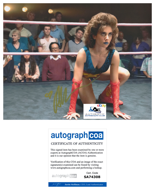 ALISON BRIE AUTOGRAPH SIGNED 8X10 PHOTO GLOW ACOA