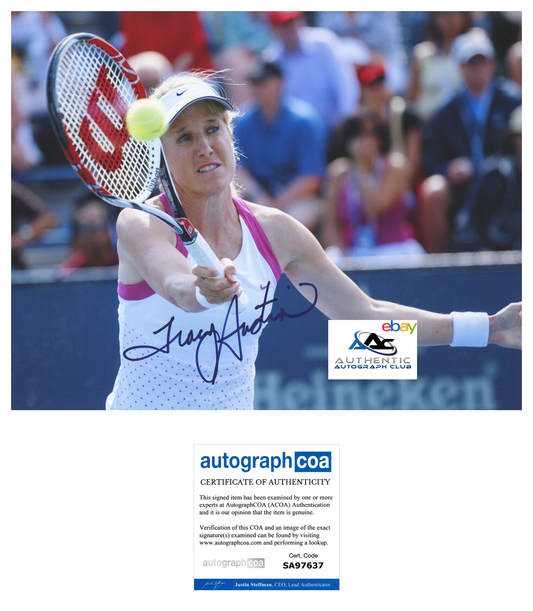 TRACY AUSTIN AUTOGRAPH SIGNED 11x14 PHOTO US OPEN TENNIS WINNER CHAMP LOA ACOA