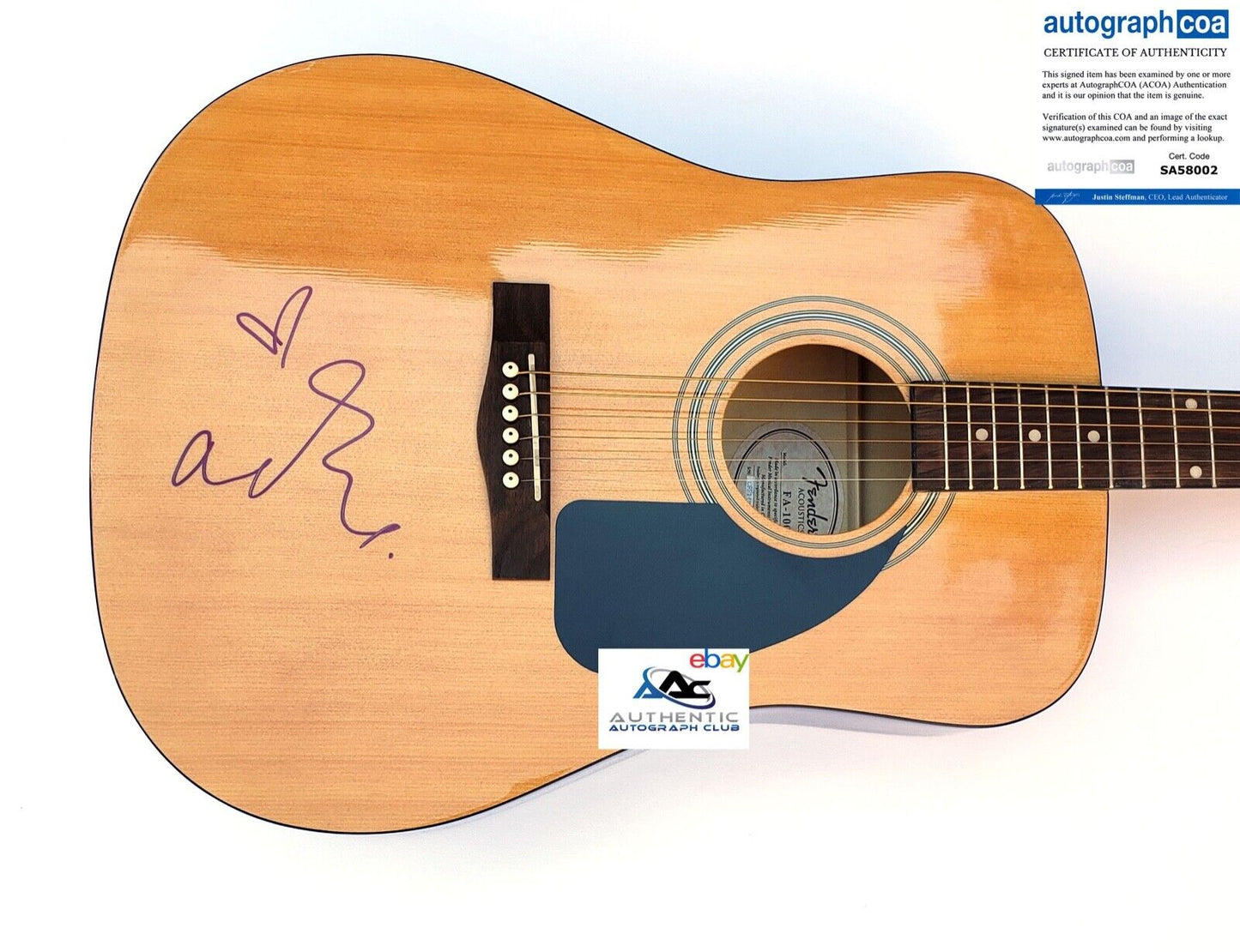 ADELE AUTOGRAPH SIGNED GUITAR GRAMMY AWARD WINNER HELLO ACOA