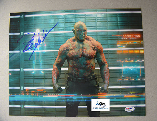 DAVE BAUTISTA AUTOGRAPH SIGNED 11X14 PHOTO GOTG PSA