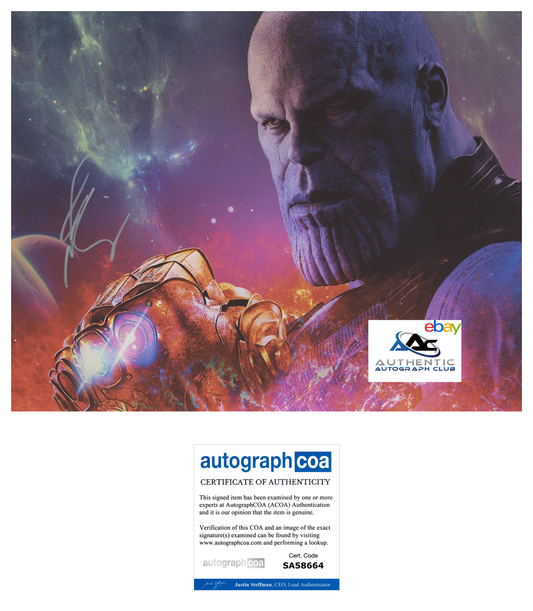 JOSH BROLIN AUTOGRAPH SIGNED 11x14 PHOTO THANOS AVENGERS INFINITY WAR ACOA