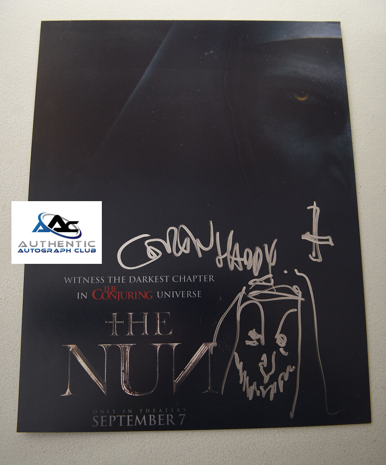 DIRECTOR CORIN HARDY AUTOGRAPH SIGNED 11X14 PHOTO THE NUN SKETCH COA