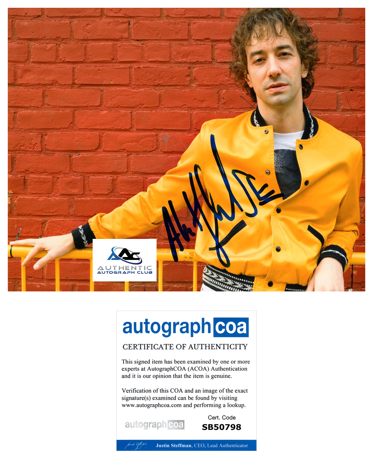 ALBERT HAMMOND JR AUTOGRAPH SIGNED 8X10 PHOTO GUITARIST THE STROKES ACOA