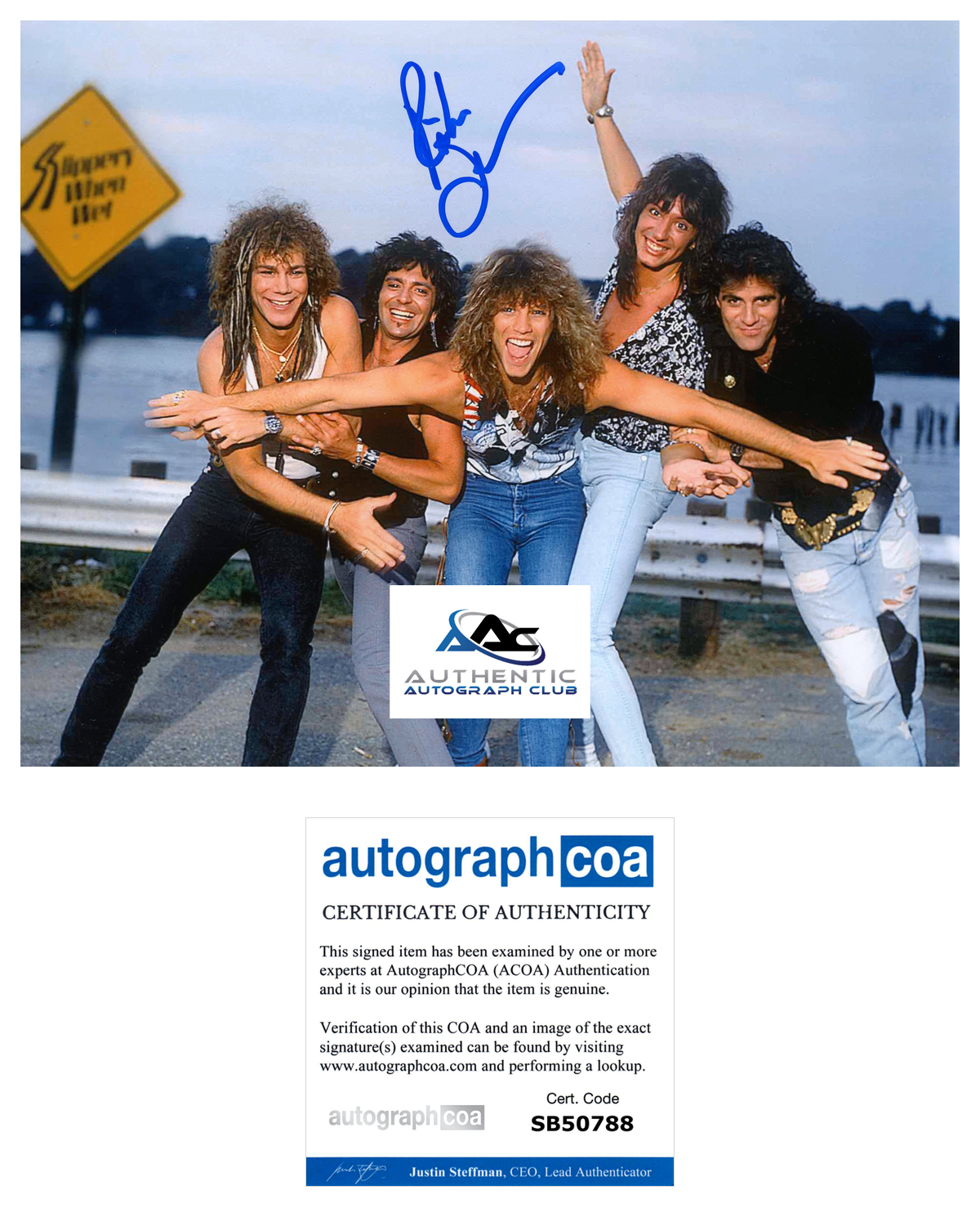 RICHIE SAMBORA AUTOGRAPH SIGNED 8X10 PHOTO BON JOVI ACOA