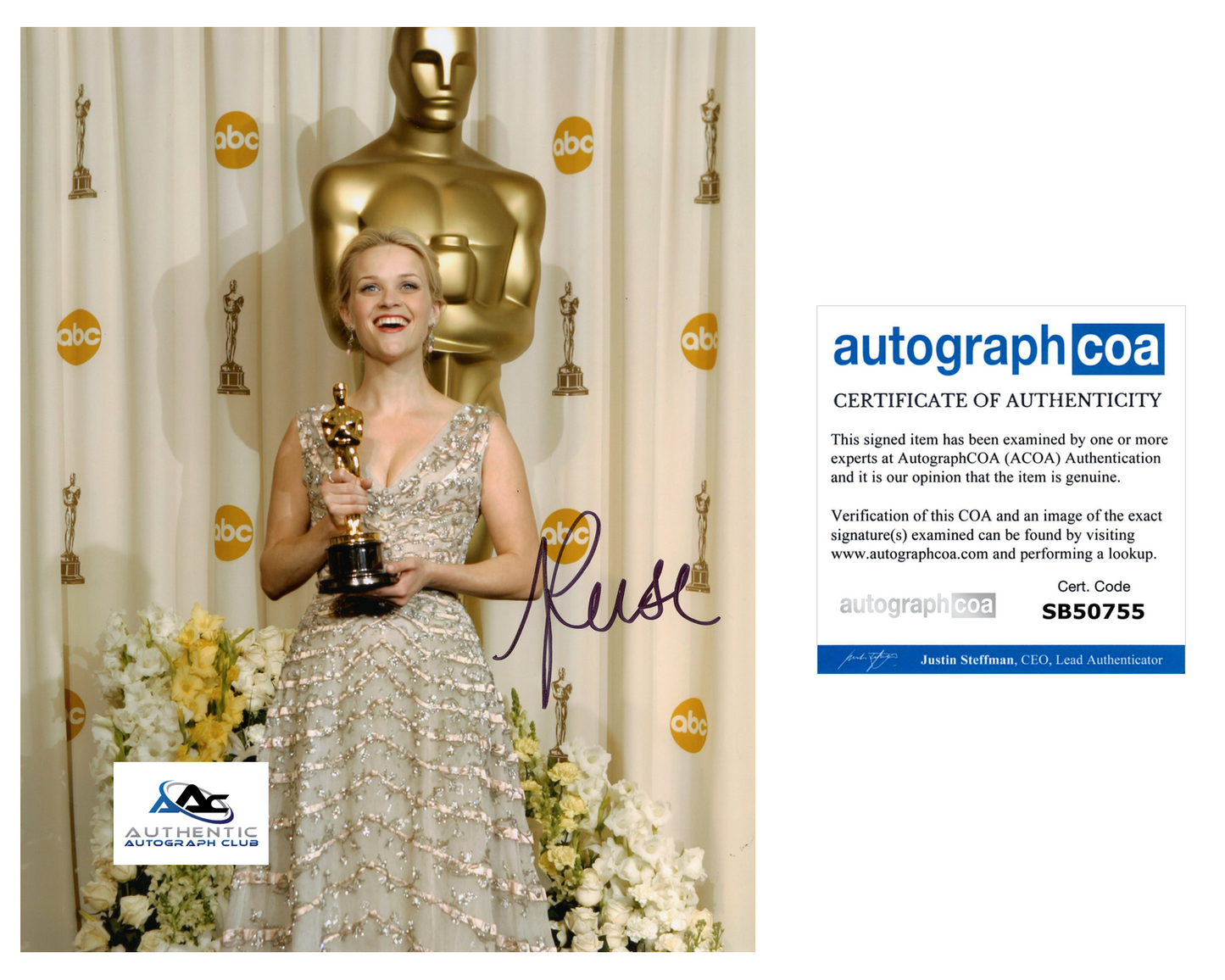 REESE WITHERSPOON AUTOGRAPH SIGNED 8X10 PHOTO ACOA