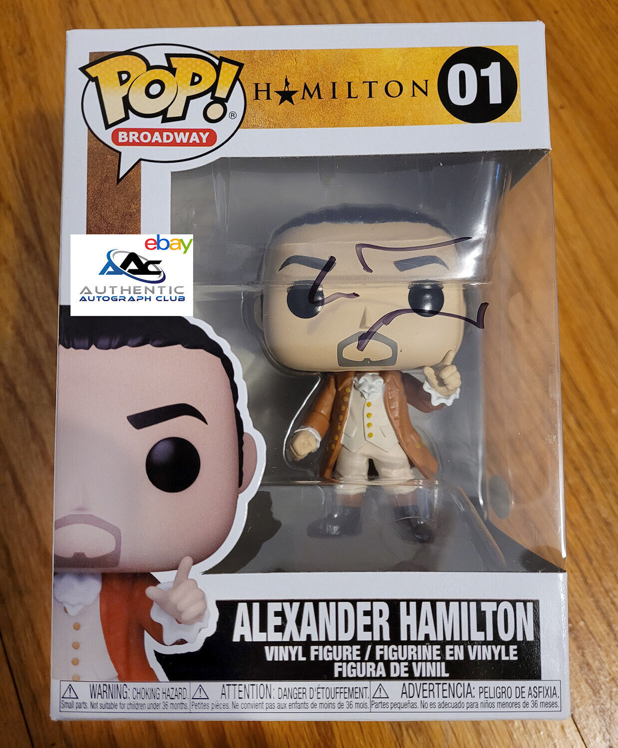 LIN MANUEL MIRANDA AUTOGRAPH SIGNED ALEXANDER HAMILTON FUNKO POP 01 ACOA