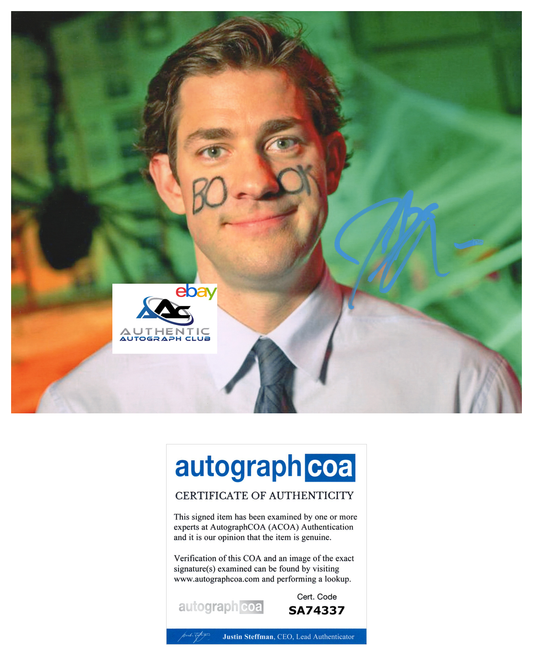 JOHN KRASINSKI AUTOGRAPH SIGNED 8x10 PHOTO THE OFFICE JIM HALPERT ACOA