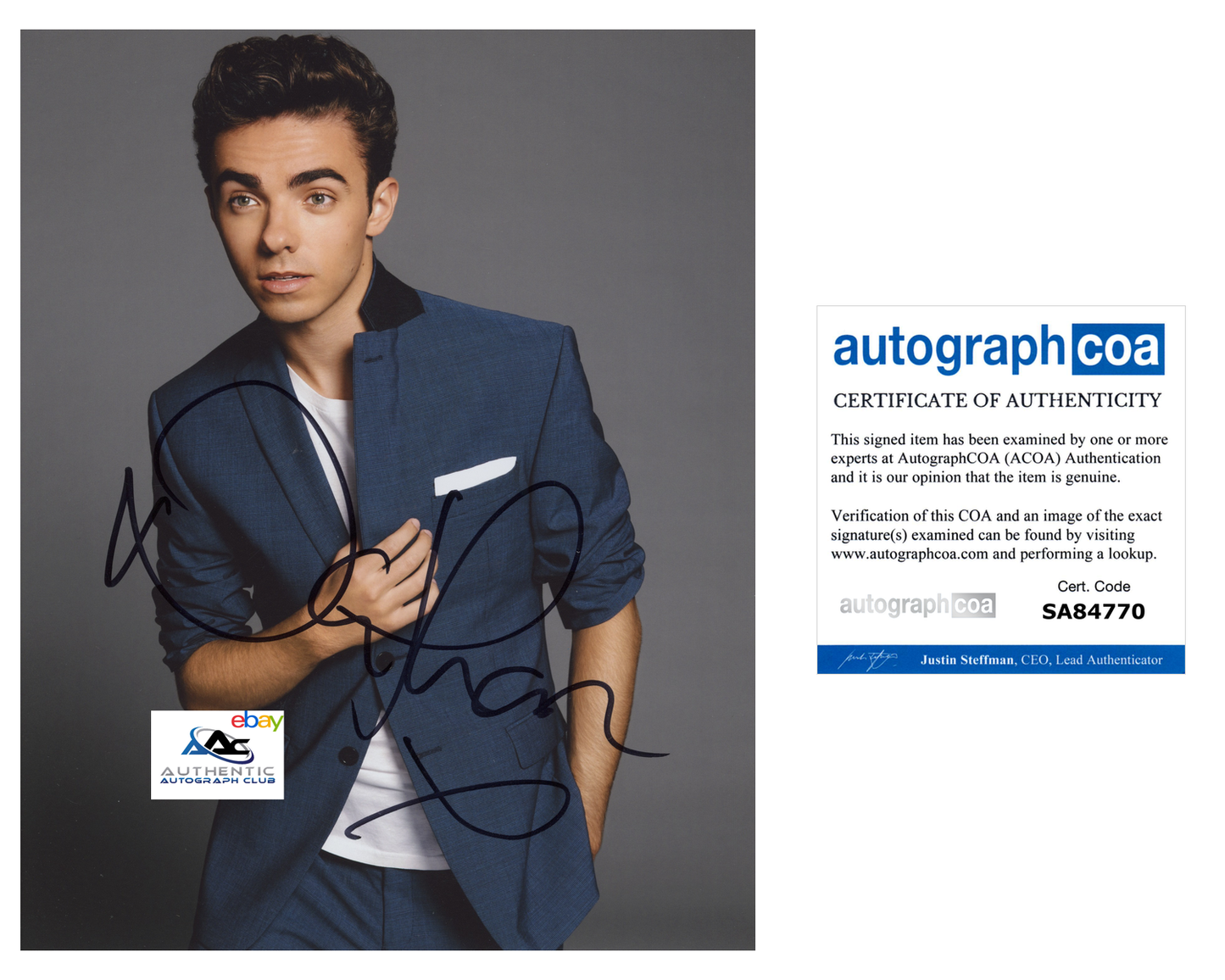 NATHAN SYKES AUTOGRAPH SIGNED 8x10 PHOTO THE WANTED ACOA