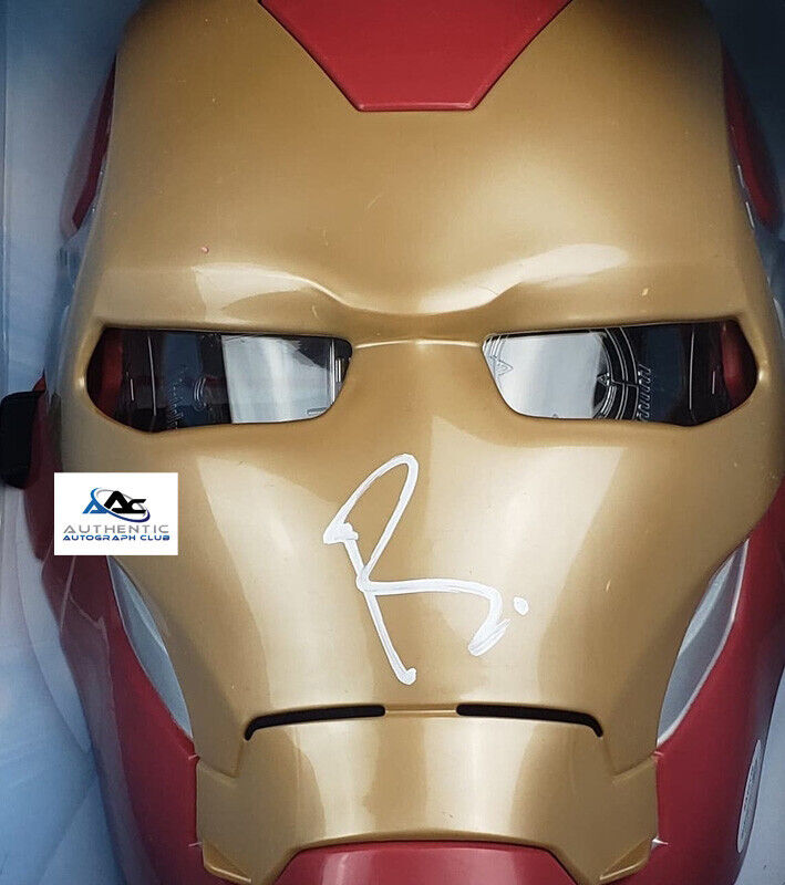 ROBERT DOWNEY JR AUTOGRAPH SIGNED MARVEL AVENGERS IRON MAN LIGHT UP MASK ACOA