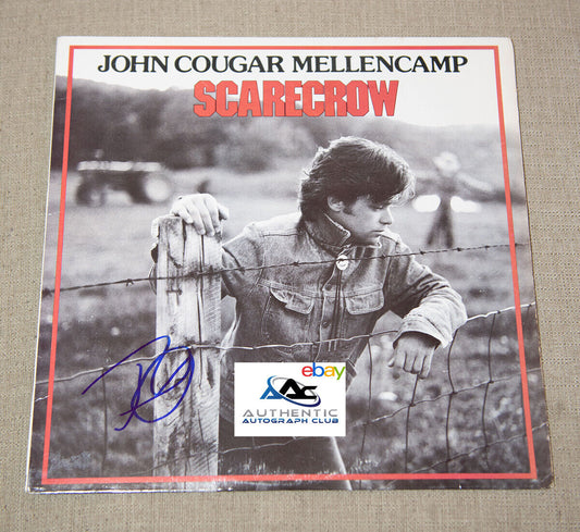 JOHN MELLENCAMP AUTOGRAPH SIGNED SCARECROW ALBUM VINYL LP RECORD COA