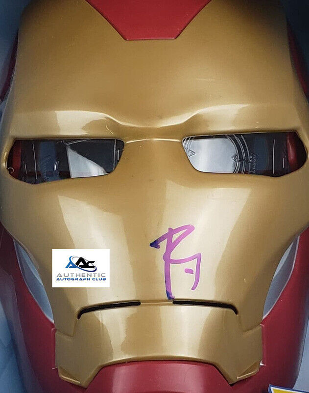 ROBERT DOWNEY JR AUTOGRAPH SIGNED MARVEL AVENGERS IRON MAN LIGHT UP MASK ACOA