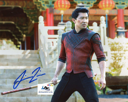 SIMU LIU AUTOGRAPH SIGNED 8x10 PHOTO MARVEL SHANG-CHI COA