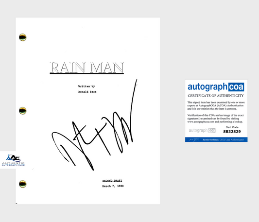 DUSTIN HOFFMAN AUTOGRAPH SIGNED RAIN MAN COMPLETE FULL SCRIPT ACOA