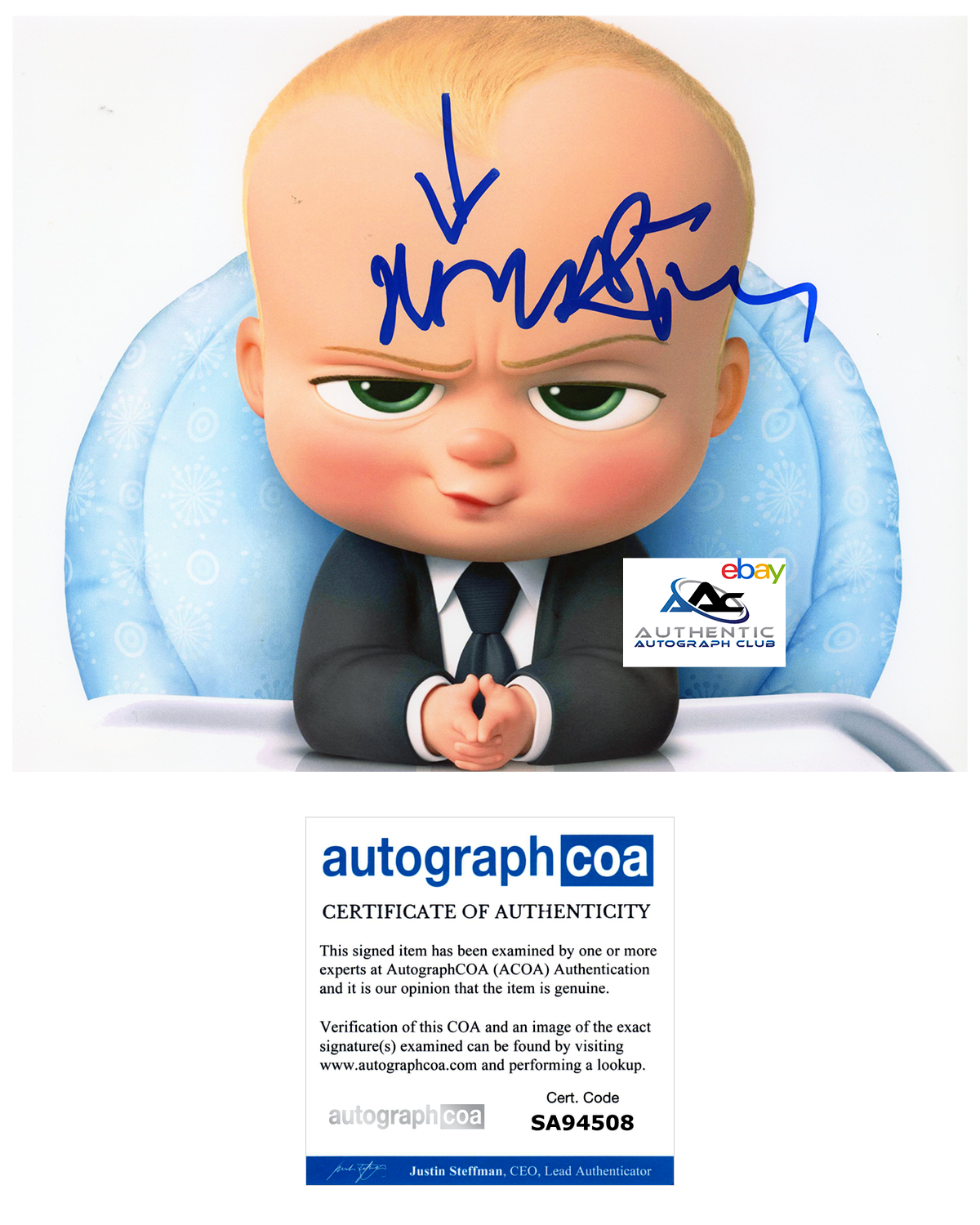 COMPOSER HANS ZIMMER AUTOGRAPH SIGNED 8x10 PHOTO BOSS BABY ACOA