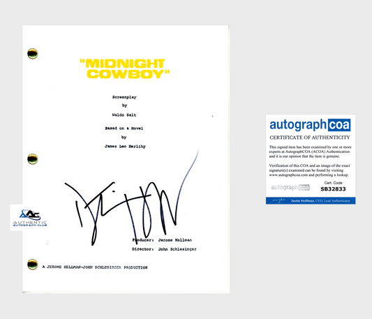 DUSTIN HOFFMAN AUTOGRAPH SIGNED MIDNIGHT COWBOY COMPLETE FULL SCRIPT ACOA