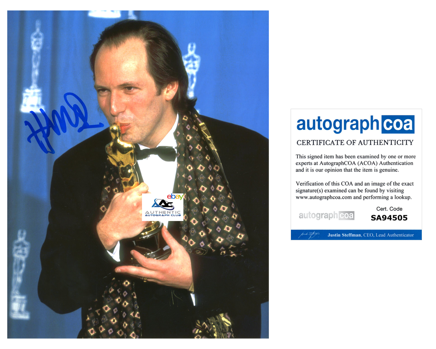 COMPOSER HANS ZIMMER AUTOGRAPH SIGNED 8x10 PHOTO ACOA COA