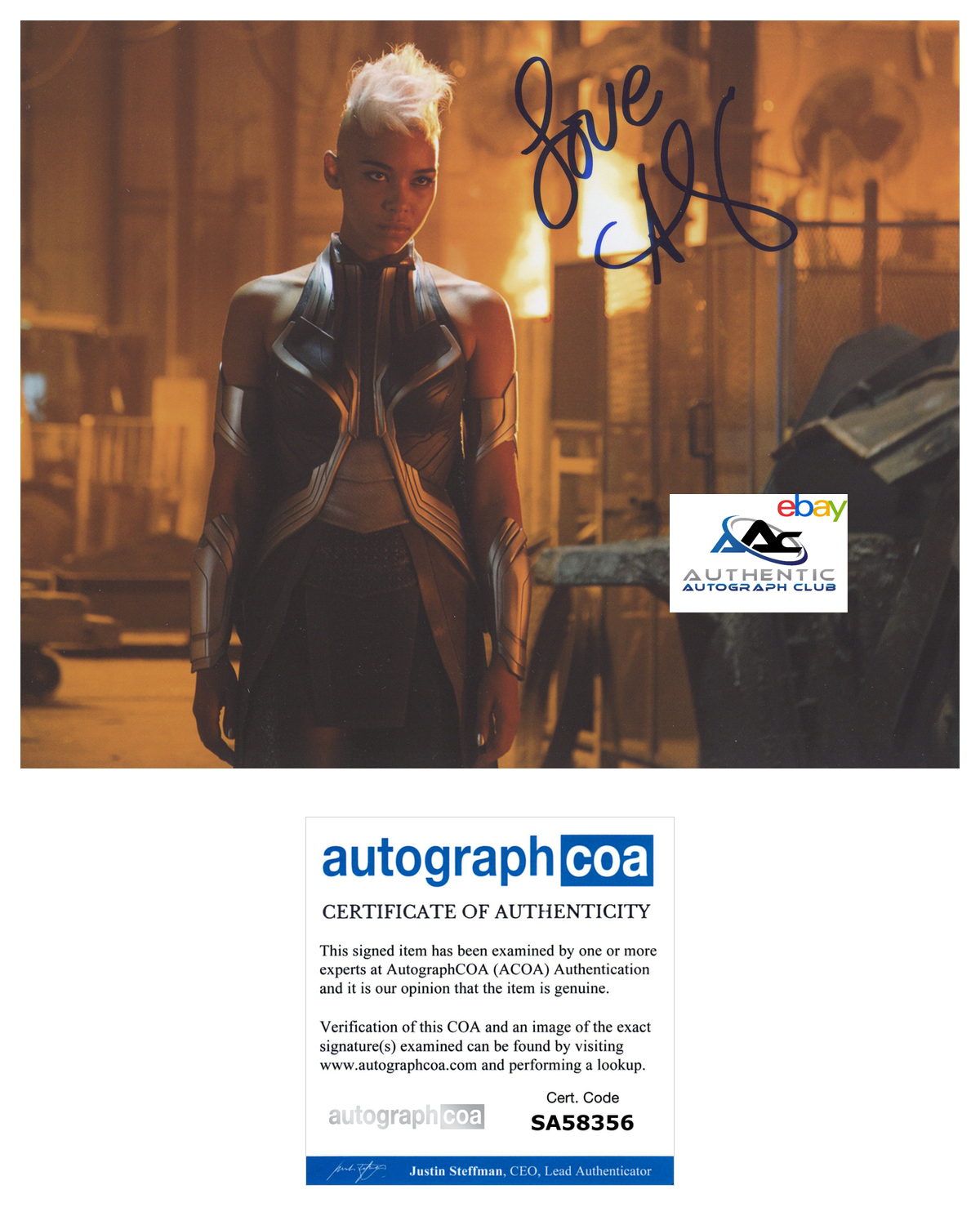 ALEXANDRA SHIPP AUTOGRAPH SIGNED 8x10 PHOTO X-MEN APOCALYPSE STORM ACOA