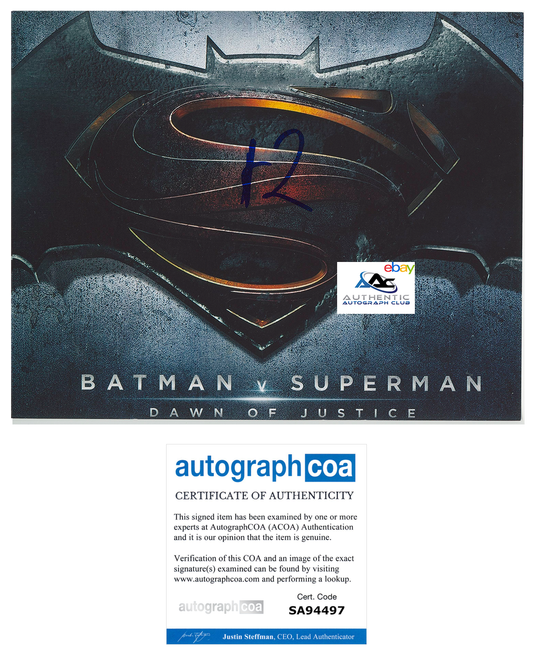 HANS ZIMMER AUTOGRAPH SIGNED 8x10 PHOTO BATMAN V SUPERMAN COMPOSER ACOA