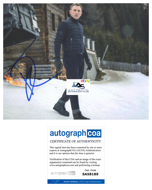 DANIEL CRAIG AUTOGRAPH SIGNED 8X10 PHOTO JAMES BOND ACOA COA