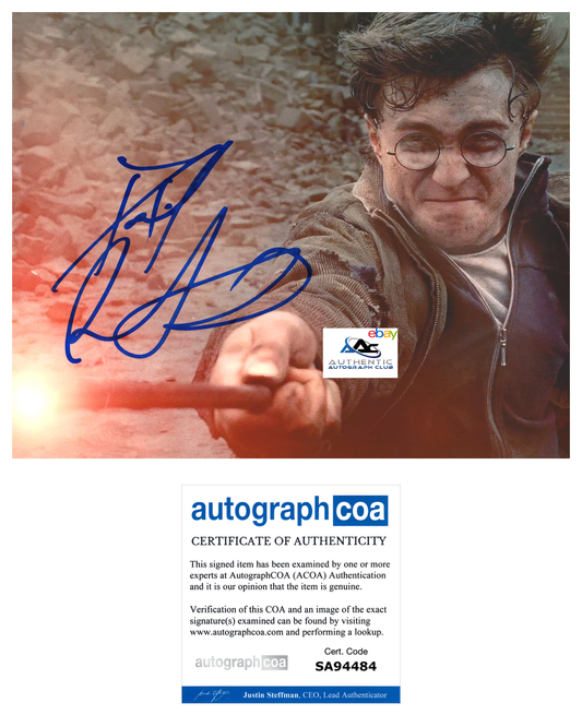 DANIEL RADCLIFFE AUTOGRAPH SIGNED 8x10 PHOTO HARRY POTTER ACOA COA