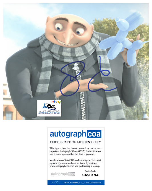 STEVE CARELL AUTOGRAPH SIGNED 8X10 PHOTO DESPICABLE ME ACOA COA