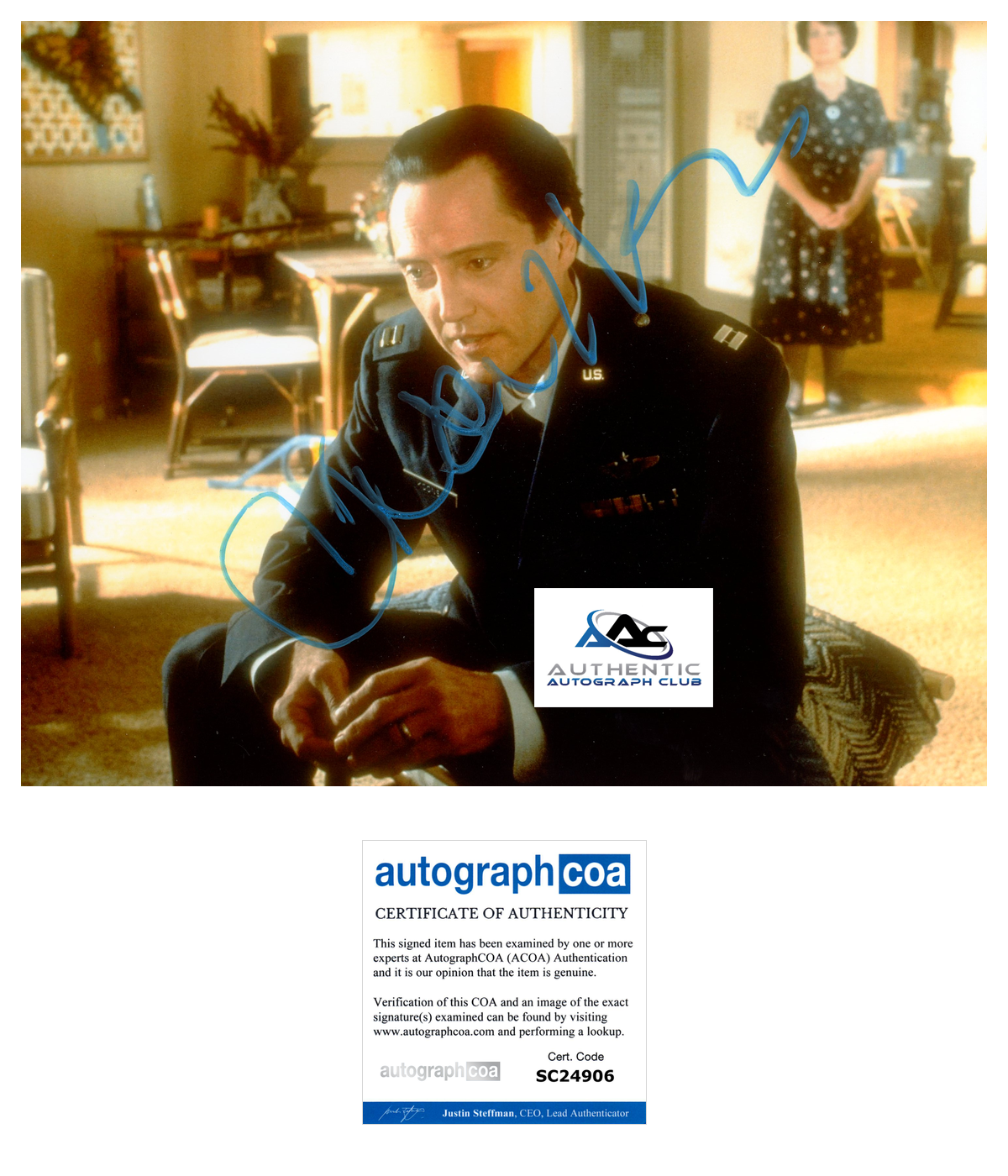 CHRISTOPHER WALKEN AUTOGRAPH SIGNED 8x10 PHOTO ACOA