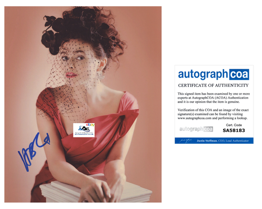 HELENA BONHAM CARTER AUTOGRAPH SIGNED 8x10 PHOTO ACOA COA