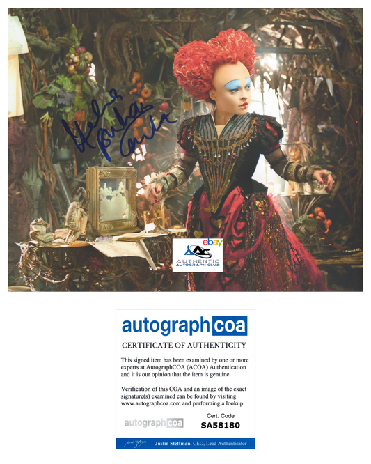 HELENA BONHAM CARTER AUTOGRAPH SIGNED 8x10 PHOTO ALICE IN WONDERLAND ACOA