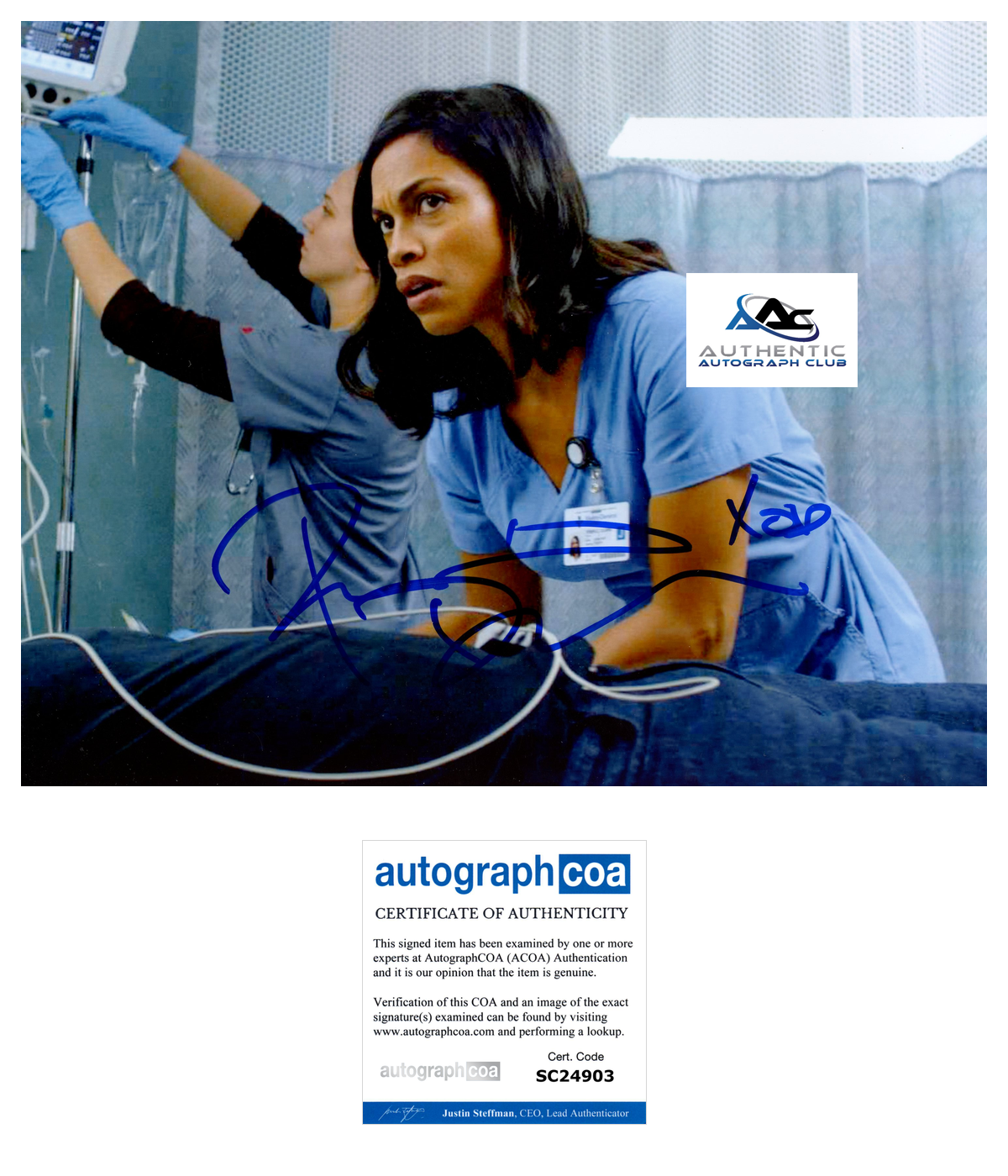 ROSARIO DAWSON AUTOGRAPH SIGNED 8x10 PHOTO MARVEL DAREDEVIL CLAIRE TEMPLE COA