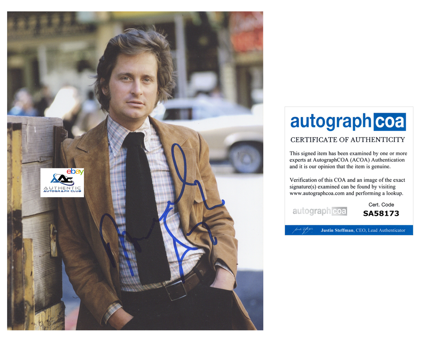 MICHAEL DOUGLAS AUTOGRAPH SIGNED 8x10 PHOTO ACOA COA