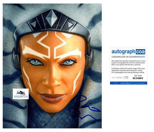 ROSARIO DAWSON AUTOGRAPH SIGNED 8x10 PHOTO MANDALORIAN STAR WARS AHSOKA TANO COA