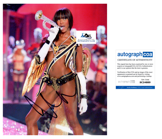 SUPERMODEL NAOMI CAMPBELL AUTOGRAPH SIGNED 8x10 PHOTO ACOA