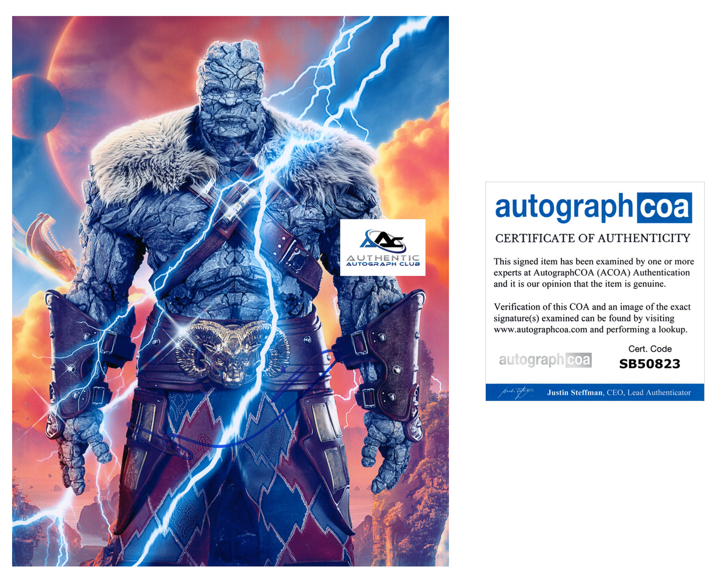 TAIKA WAITITI AUTOGRAPH SIGNED 8x10 PHOTO THOR LOVE AND THUNDER KORG ACOA